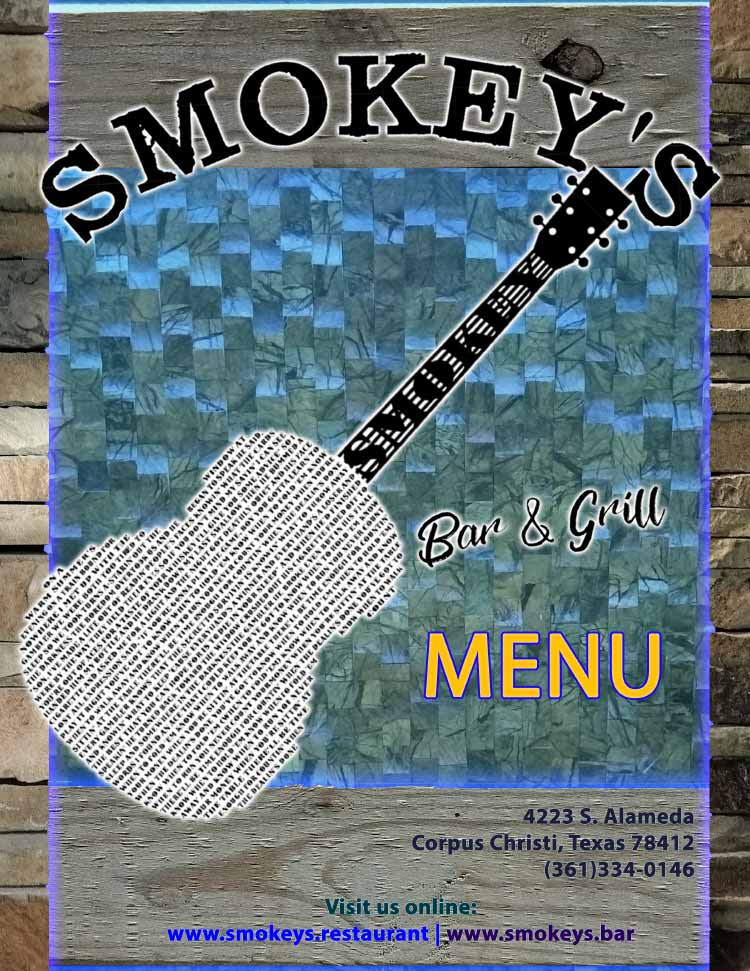 Smokey's Bar & Grill Restaurant Menu in Corpus Chrsiti, TX